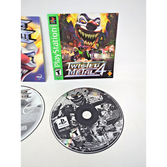 Twisted Metal 3 + 4 PlayStation 1 PS1 Authentic Manual disc fast shipping - Picture 3 of 4